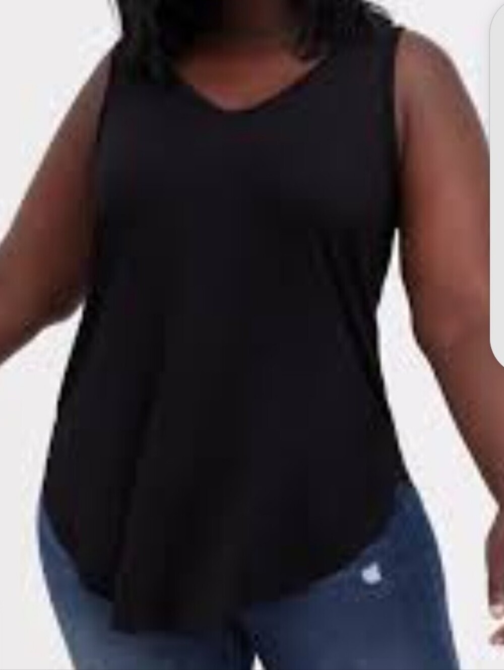 Torrid Black Rayon Tank Top   Size 1